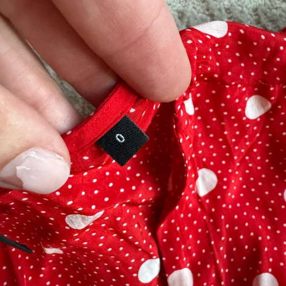 The Kooples Moonlight Dots Red and White Mini Dress, size 0 - Picture 5 of 10